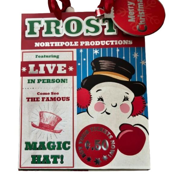 Set Of 3 Splendid Retro Vintage Inspired Santa/Prancer/Frosty 13x10.5" Gift Bags - Picture 2 of 4